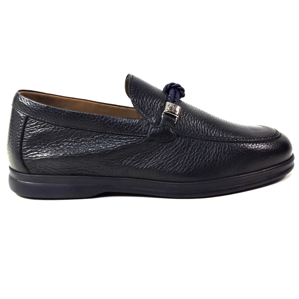 CASADEI 🇮🇹 MEN'S BLACK SOFT LEATHER COMFORT LOAFERS - Picture 4 of 8